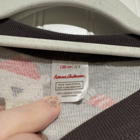 Hanna Andersson Polar Brrr Pajama Set Christmas Polar Bears Kids Size 8 - Picture 3 of 7